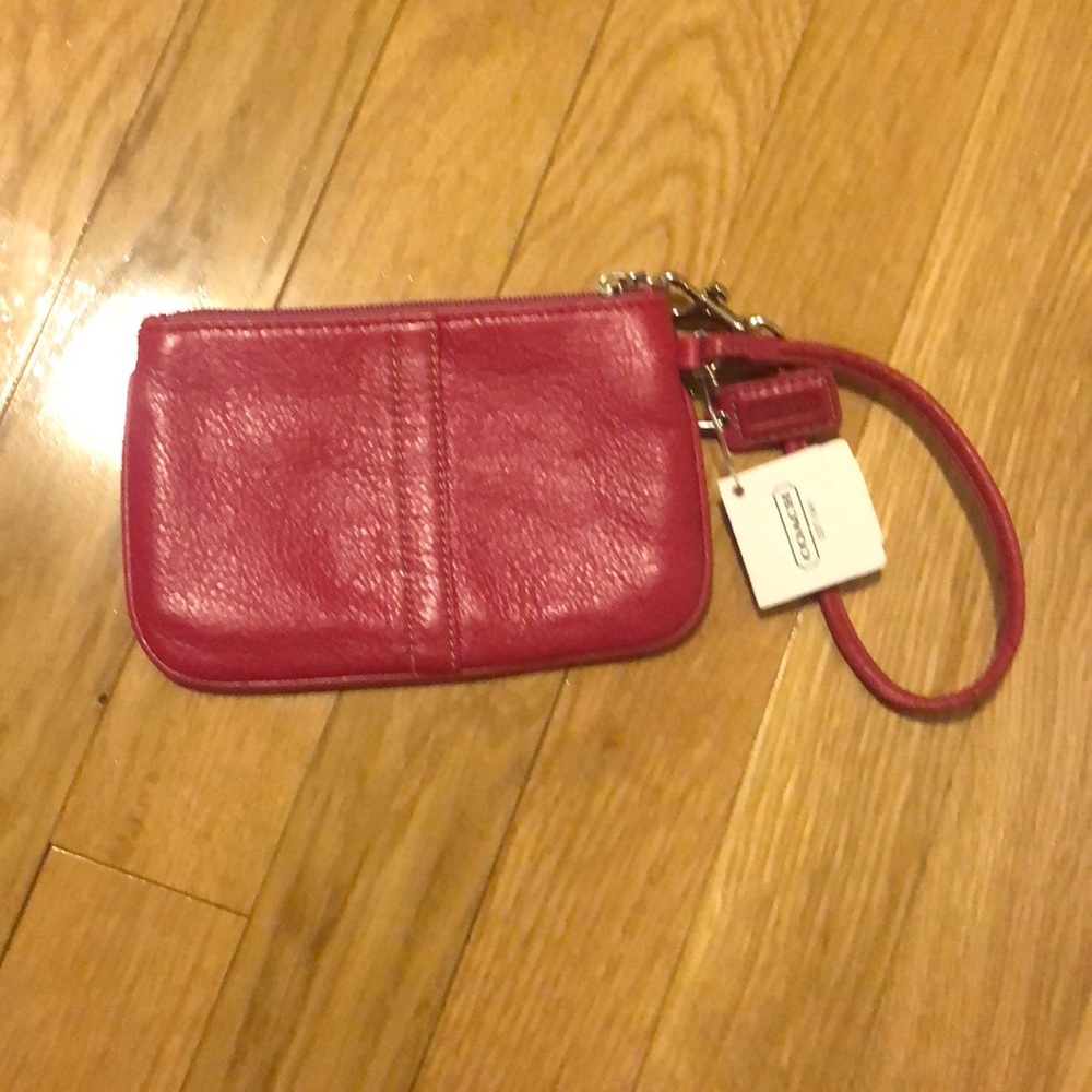 Coach red wristlet NWT